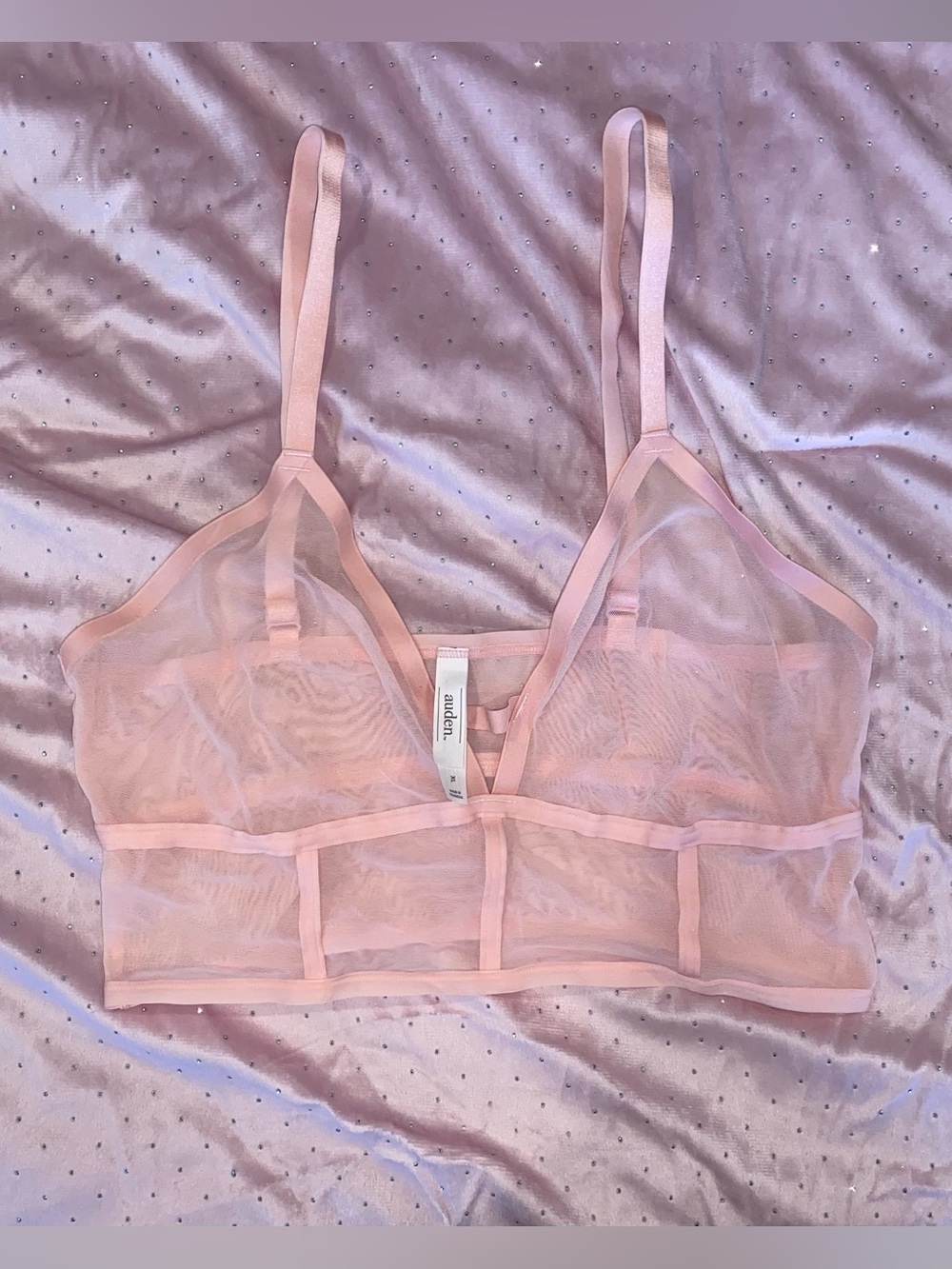 Auden Sheer Light Pink Bralette - Soft Mesh